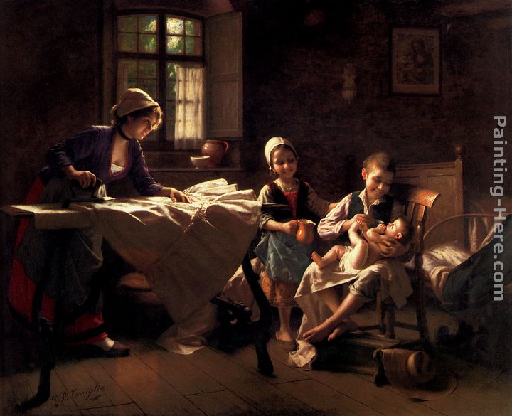 A Happy Family painting - Giovanni Battista Torriglia A Happy Family art painting